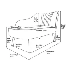 Gigi Velvet Chaise Longue - Cream -Furniture Series Sale 13698291 2005020272527409