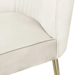 Gigi Velvet Chaise Longue - Cream -Furniture Series Sale 13698291 4334975247734764