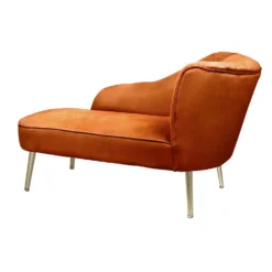 Gigi Velvet Chaise Longue - Tangerine -Furniture Series Sale 13698292 1284975247591670
