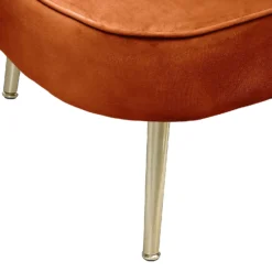 Gigi Velvet Chaise Longue - Tangerine -Furniture Series Sale 13698292 1464975247758167