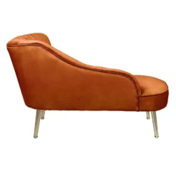 Gigi Velvet Chaise Longue - Tangerine -Furniture Series Sale 13698292 1474975247557098
