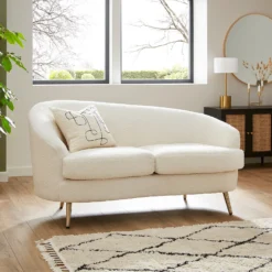 Lucie Asymmetric 2 Seater Sofa - Boucle -Furniture Series Sale 13863934 1035009129540235