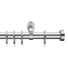 Extendable Curtain Pole With Crystal Finial - Steel
