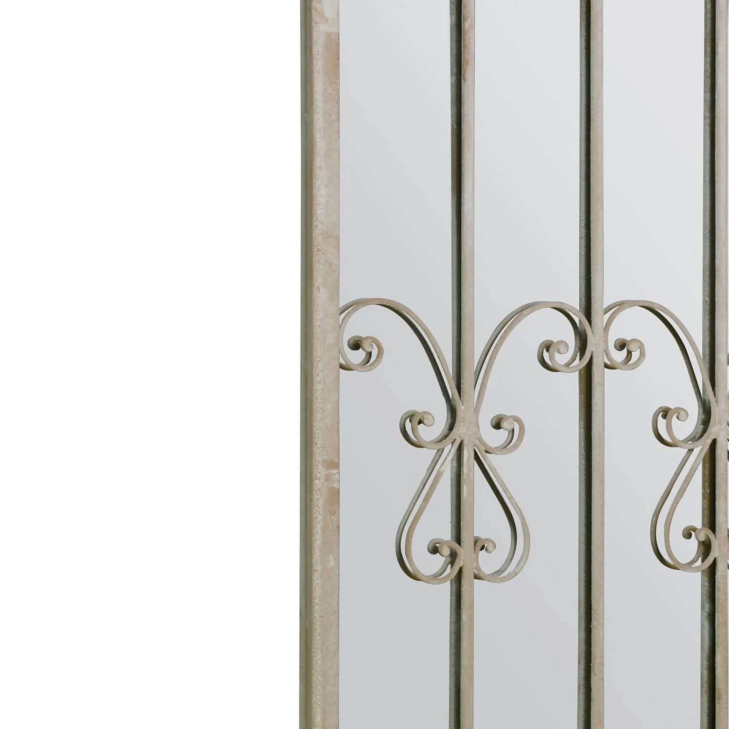 MirrorOutlet Somerley Gate Gothic Arch Stone Coloured Large Metal Garden Mirror - 140x65cm 6 MirrorOutlet Somerley Gate Gothic Arch Stone Coloured Large Metal Garden Mirror - 140x65cm - Image 4