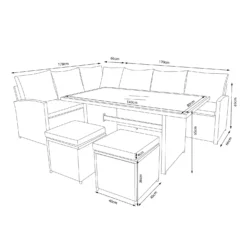 Matara Rattan Effect Corner Sofa Set -Furniture Series Sale 13951470 2105021609466129