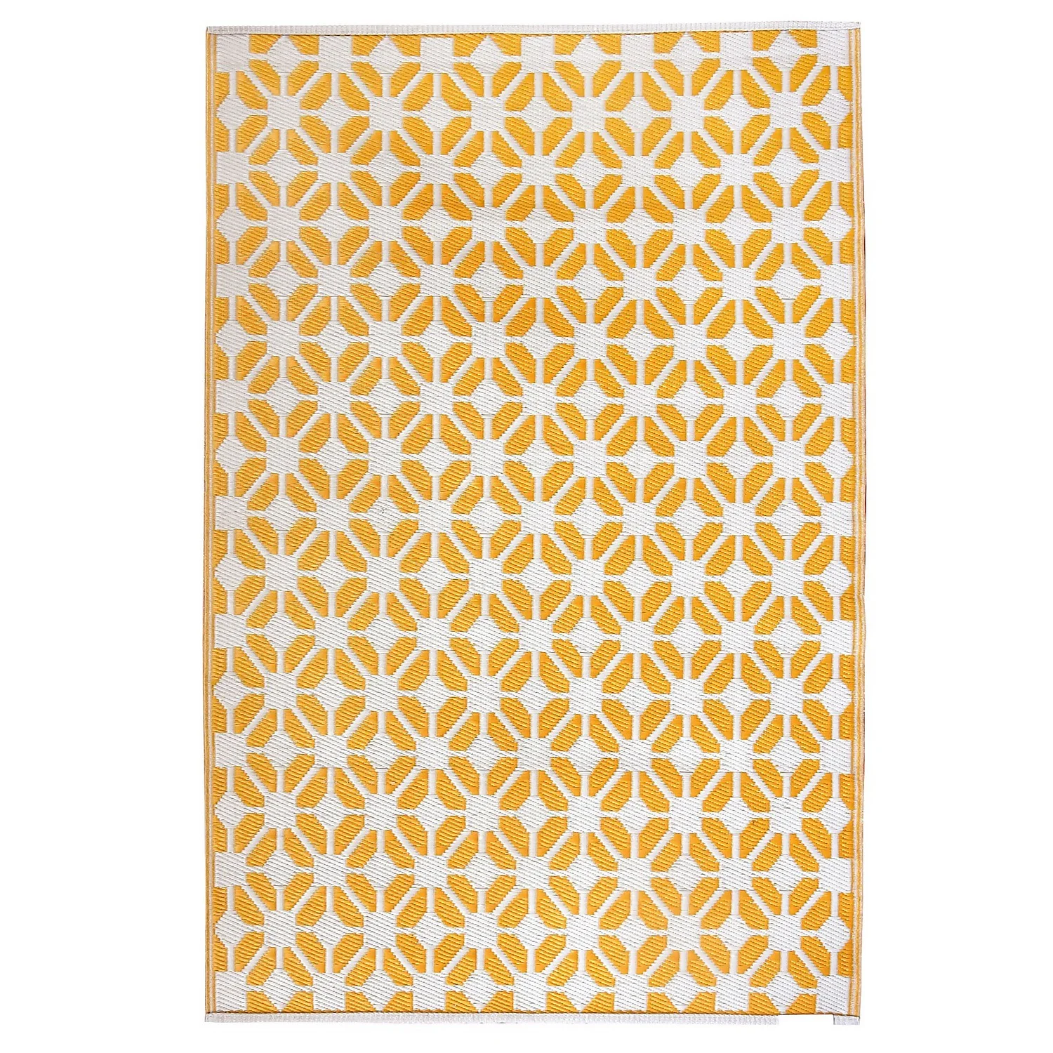 Homebase Outdoor Rug - Mustard 160x230cm 4 Homebase Outdoor Rug - Mustard 160x230cm - Image 2
