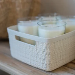 Curver Jute Small Recycled Storage Basket - 5L White -Furniture Series Sale 13965909 9394995188077128