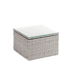 Alexandria Rattan Effect Garden Corner Sofa Set - Ash Grey -Furniture Series Sale 13971225 7715022704506515