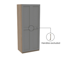 House Beautiful Realm Double Wardrobe, Oak Effect Carcass - Grey Shaker Doors (W) 900mm X (H) 2196mm -Furniture Series Sale 13999713 1805005577660601