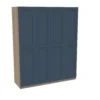 House Beautiful Realm Quad Wardrobe, Oak Effect Carcass - Navy Blue Shaker Doors (W) 1800mm X (H) 2196mm -Furniture Series Sale 13999740 9585005578332853