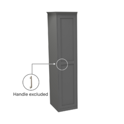 House Beautiful Realm Fitted Look Single Wardrobe, Oak Effect Carcass - Carbon Grey Shaker Door (W) 551mm X (H) 2256mm -Furniture Series Sale 13999764 1085014911880752