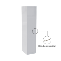 House Beautiful Honest Fitted Look Single Wardrobe, Oak Effect Carcass - Gloss White Slab Door (W) 490mm X (H) 2226mm -Furniture Series Sale 13999772 1835005574645703