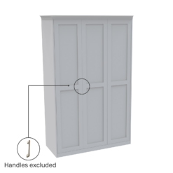House Beautiful Realm Fitted Look Triple Wardrobe, Oak Effect Carcass - White Shaker Doors (W) 1451mm X (H) 2256mm -Furniture Series Sale 13999782 1145005586371908