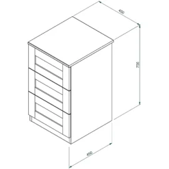 House Beautiful Realm Narrow Chest Of Drawers - Grey Shaker (W) 450mm X (H) 756mm 11 House Beautiful Realm Narrow Chest Of Drawers - Grey Shaker (W) 450mm X (H) 756mm -Furniture Series Sale 13999815 1055005576365714