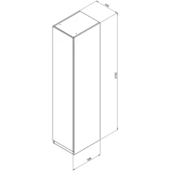 House Beautiful Escape Single Wardrobe, White Carcass - Gloss White Handleless Door (W) 450mm X (H) 2196mm -Furniture Series Sale 13999829 1865005575799215