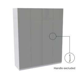 House Beautiful Honest Quad Wardrobe, White Carcass - Gloss Grey Slab Doors (W) 1800mm X (H) 2196mm 8 House Beautiful Honest Quad Wardrobe, White Carcass - Gloss Grey Slab Doors (W) 1800mm X (H) 2196mm -Furniture Series Sale 13999857 6035005577644911