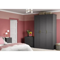 House Beautiful Realm Fitted Look Double Wardrobe, White Carcass - Carbon Grey Shaker Doors (W) 1001mm X (H) 2256mm 11 House Beautiful Realm Fitted Look Double Wardrobe, White Carcass - Carbon Grey Shaker Doors (W) 1001mm X (H) 2256mm -Furniture Series Sale 13999876 5295005574551077