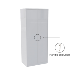 House Beautiful Honest Fitted Look Double Wardrobe, White Carcass - Gloss White Slab Doors (W) 940mm X (H) 2226mm -Furniture Series Sale 13999879 8315005573635096