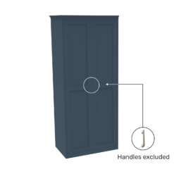 House Beautiful Realm Fitted Look Double Wardrobe, White Carcass - Navy Blue Shaker Doors (W) 1001mm X (H) 2256mm -Furniture Series Sale 13999880 1245005586443956