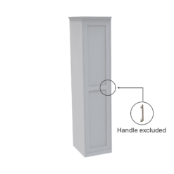 House Beautiful Realm Fitted Look Single Wardrobe, Grey Carcass - White Shaker Door (W) 551mm X (H) 2256mm -Furniture Series Sale 13999951 1875005586533032