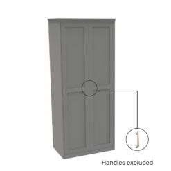 House Beautiful Realm Fitted Look Double Wardrobe, Grey Carcass - Grey Shaker Doors (W) 1001mm X (H) 2256mm 9 House Beautiful Realm Fitted Look Double Wardrobe, Grey Carcass - Grey Shaker Doors (W) 1001mm X (H) 2256mm -Furniture Series Sale 13999959 1815007373446984