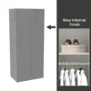 House Beautiful Honest Fitted Look Double Wardrobe, Grey Carcass - Gloss Grey Slab Doors (W) 940mm X (H) 2226mm 2 House Beautiful Honest Fitted Look Double Wardrobe, Grey Carcass - Gloss Grey Slab Doors (W) 940mm X (H) 2226mm -Furniture Series Sale 13999965 1435052687756234