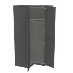 House Beautiful Realm Fitted Look Corner Wardrobe, Grey Carcass - Carbon Grey Shaker Doors (W) 1103mm X (H) 2256mm -Furniture Series Sale 13999984 1865011811677479