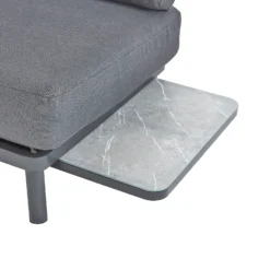 Heba Grey Metal Garden Corner Sofa Set -Furniture Series Sale 14005702 2075022704696343