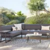 Heba Grey Metal Garden Corner Sofa Set -Furniture Series Sale 14005702 4765022704365329