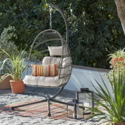 Grey Single Garden Hanging Chair -Furniture Series Sale 14005785 1595032481802891