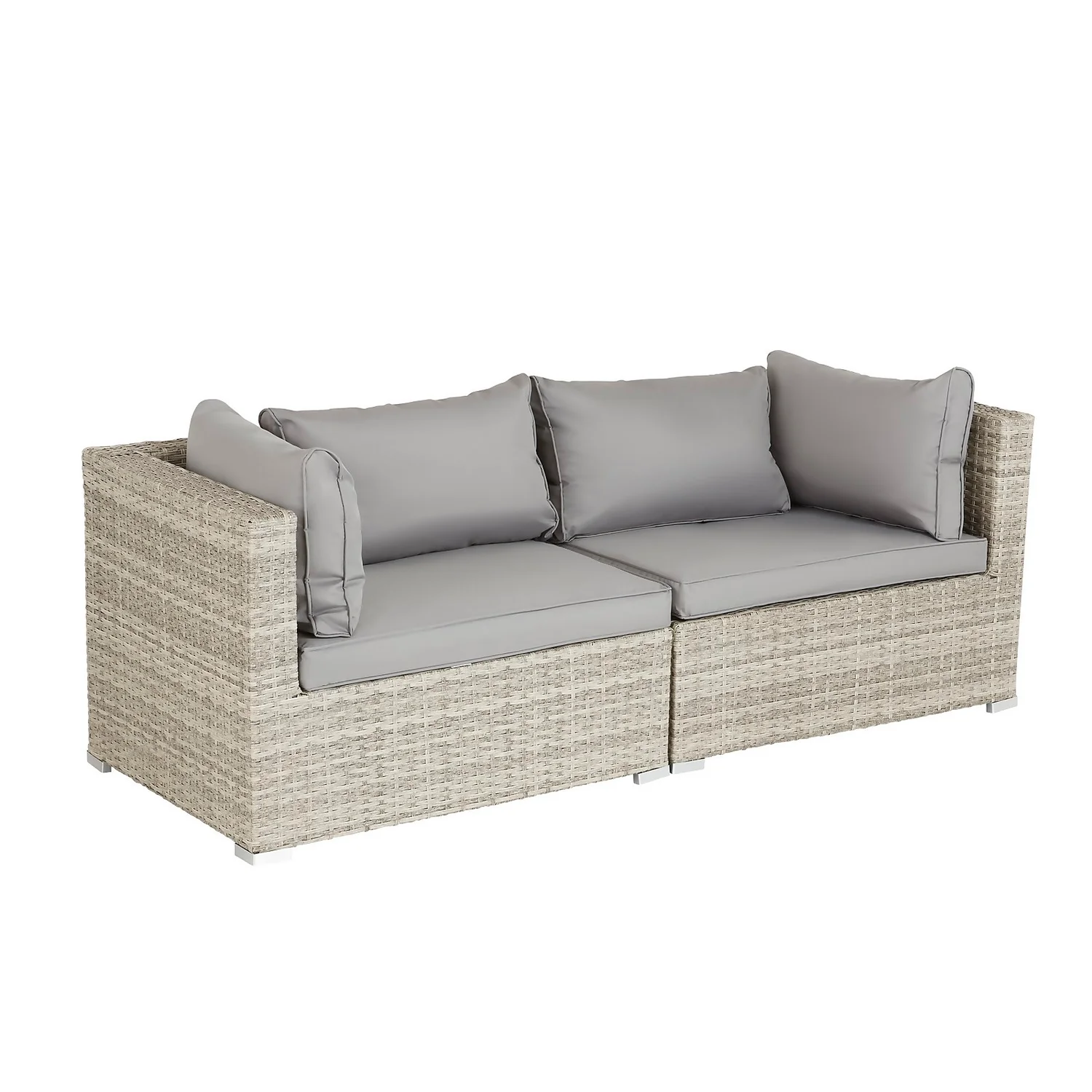 Cairo Grey Rattan Effect Garden Sofa Set 6 Cairo Grey Rattan Effect Garden Sofa Set - Image 4