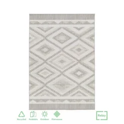 Recycled Diamond Rug - Grey - 160x230cm