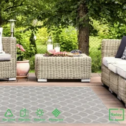Relay Recycled Indoor/Outdoor Rug - Grey - 200x290cm -Furniture Series Sale 14015914 1115006089554285
