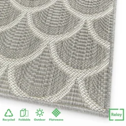 Relay Recycled Indoor/Outdoor Rug - Grey - 200x290cm -Furniture Series Sale 14015914 2145006089698561