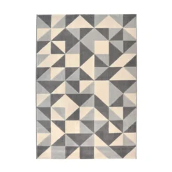 Creation Venus Geometric Rug - Grey - 160x230cm