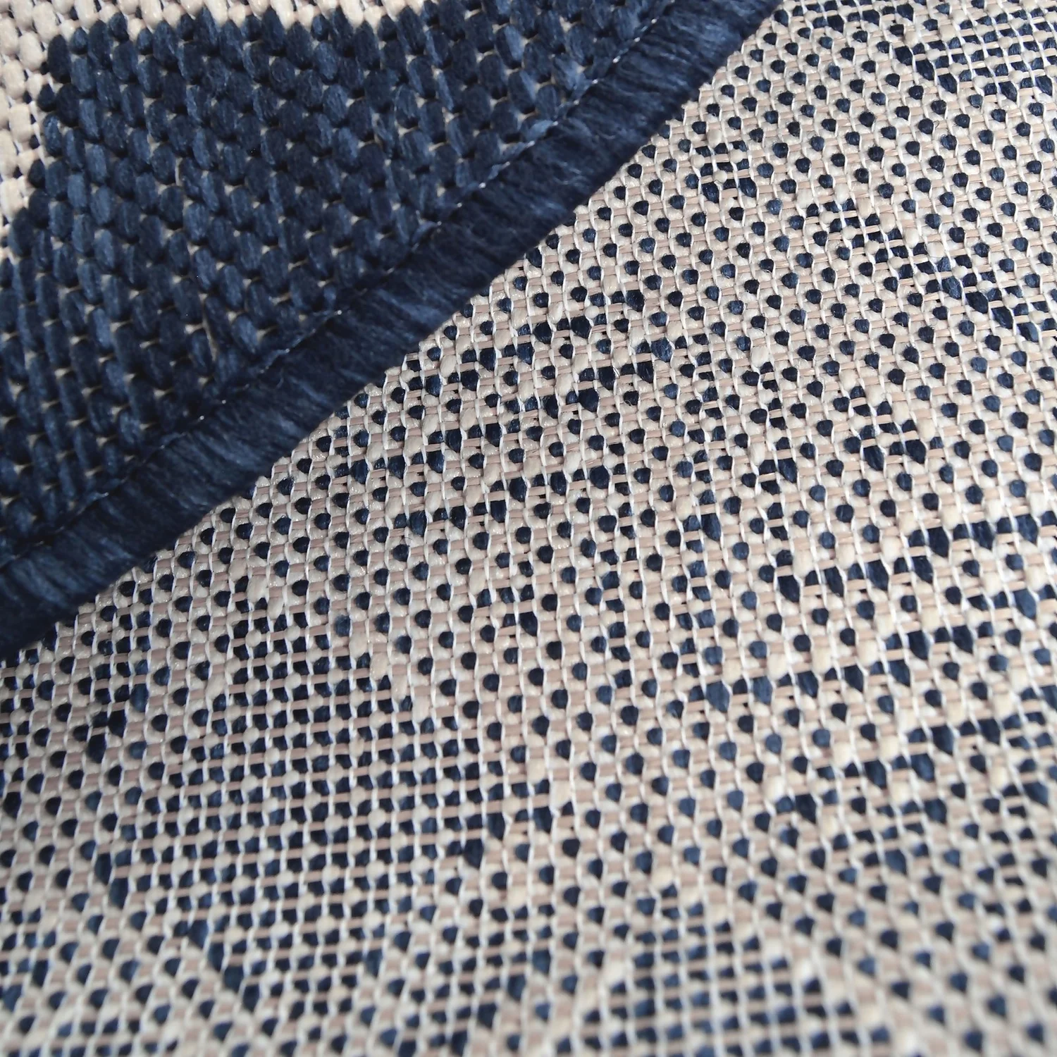 County Circle Indoor/Outdoor Rug - Navy - 133cm 6 County Circle Indoor/Outdoor Rug - Navy - 133cm - Image 4