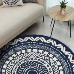 County Circle Indoor/Outdoor Rug - Navy - 133cm 9 County Circle Indoor/Outdoor Rug - Navy - 133cm -Furniture Series Sale 14016070 1545006086449186