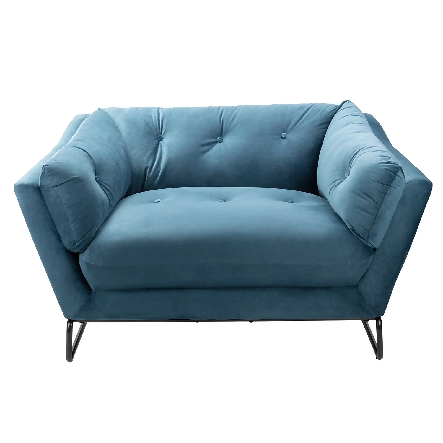 The Snuggler Button Chair - Aegean Blue 4 The Snuggler Button Chair - Aegean Blue - Image 2