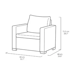 Keter California 4 Seater Outdoor Garden Furniture Lounge Set - Graphite With Grey Cushions 20 Keter California 4 Seater Outdoor Garden Furniture Lounge Set - Graphite With Grey Cushions -Furniture Series Sale 14539591 1655041801898952