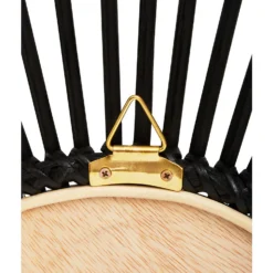 Mataram Round Rattan Wall Mirror - Black - 80cm -Furniture Series Sale 14820952 1085058698837118