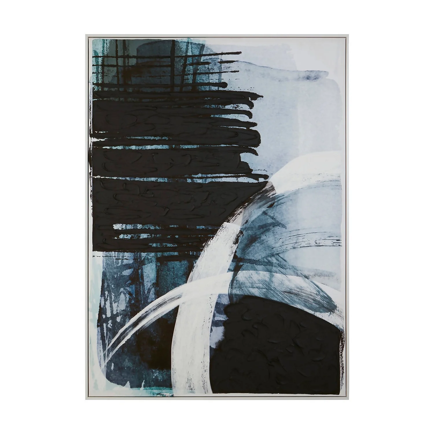 Astratto Wall Art Oil Painting - Blue & Black - 103x143cm 3 Astratto Wall Art Oil Painting - Blue & Black - 103x143cm