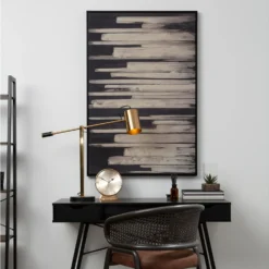 Astratto Canvas Wall Art Oil Painting - Black & Natural - 82.6x122.6cm -Furniture Series Sale 14821017 1785058393190545