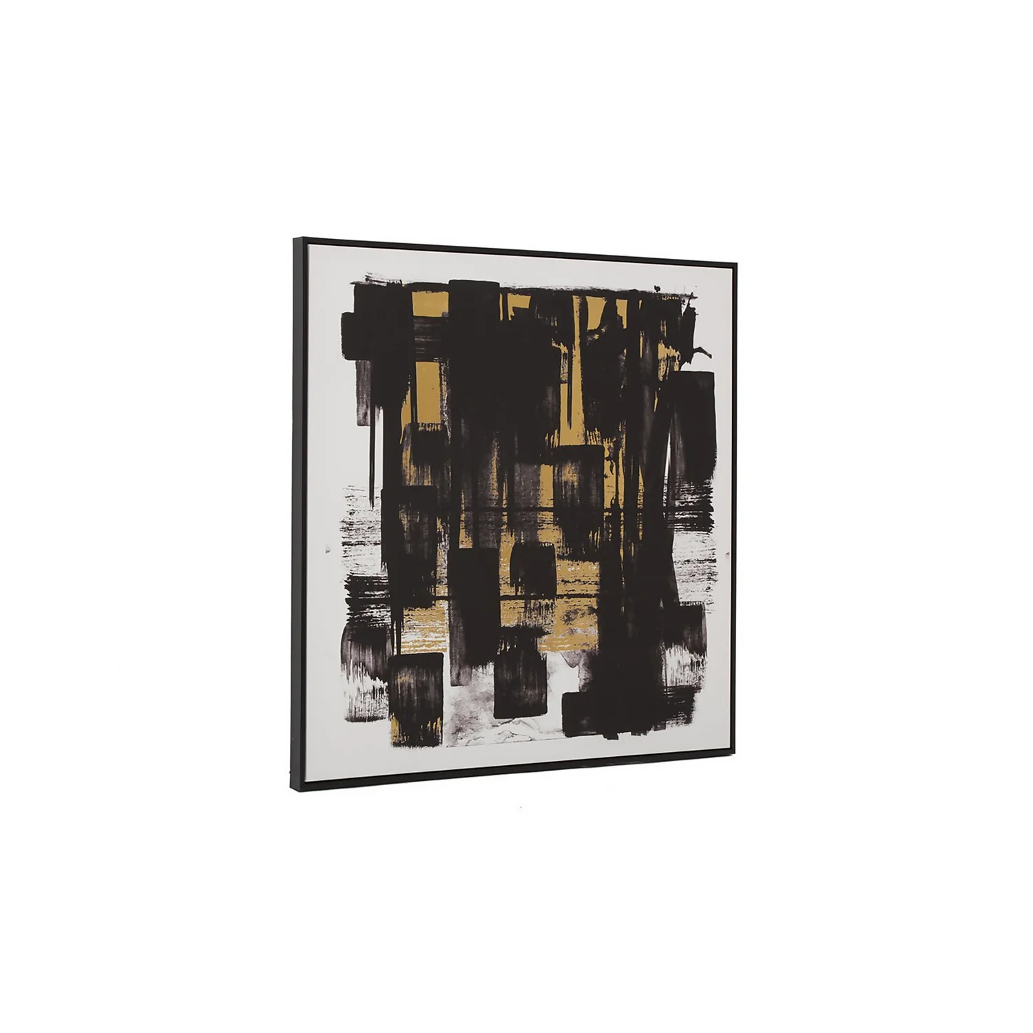 Astratto Canvas Wall Art - Black, White & Gold - 102.6x102.6cm 4 Astratto Canvas Wall Art - Black, White & Gold - 102.6x102.6cm - Image 2
